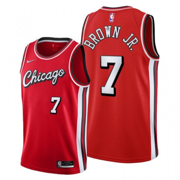 NBA Chicago Bulls Trikot Troy Brown Jr. 7 Nike 2021-22 City Edition Throwback Swingman - Herren
